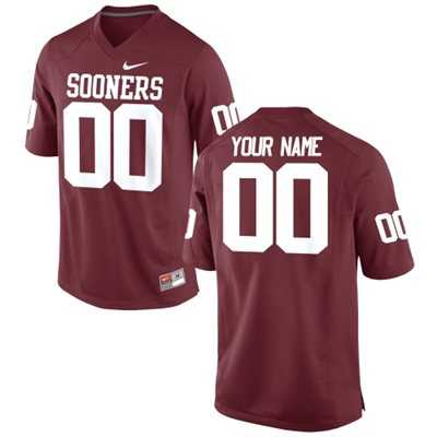 Mens Oklahoma Sooners Customized Replica 2015 Red Football Jersey